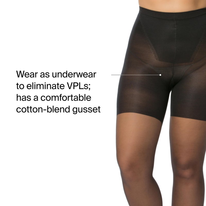 SPANX shape Original Footless Sheers - Body-Shaping Footless Pantyhose for Core Control - Adjustable Length - Black - Size C - Image 4